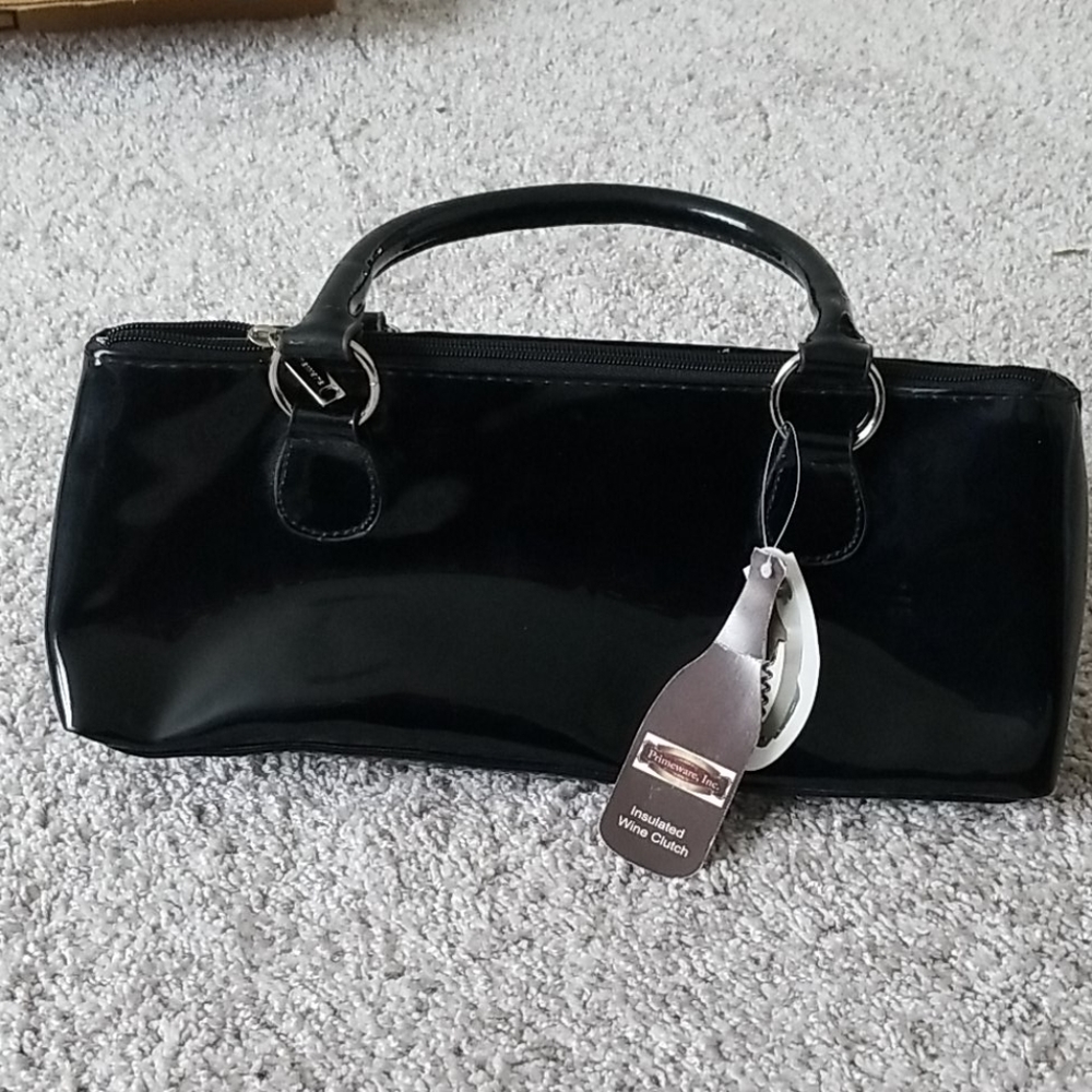 Insulated Wine Clutch in Black